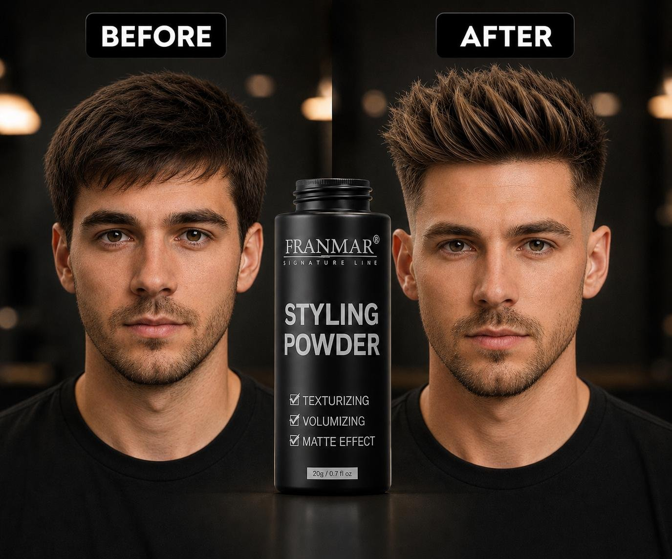 Styling Powder for texture and volume ,matte finish.